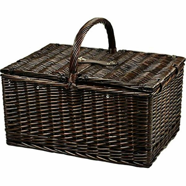 Picnic At Ascot Buckingham Picnic Basket Equipped for 4 - Diamond Orange 714-DO